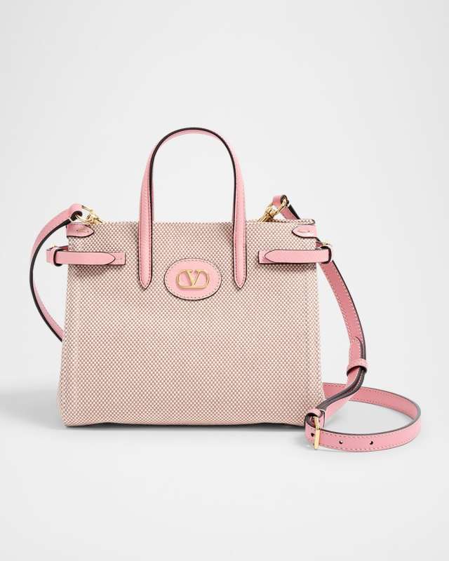Antibes Canvas and Karung Shopping Tote Bag
